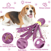 Plush Octopus Dog Snuffle Toy.