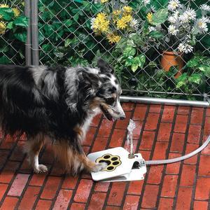The Outdoor Dog Pet Water Fountain provides fresh water on demand. Durable, easy to use, and perfect for keeping your dog cool and hydrated outdoors.