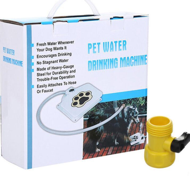 The Outdoor Dog Pet Water Fountain provides fresh water on demand. Durable, easy to use, and perfect for keeping your dog cool and hydrated outdoors.
