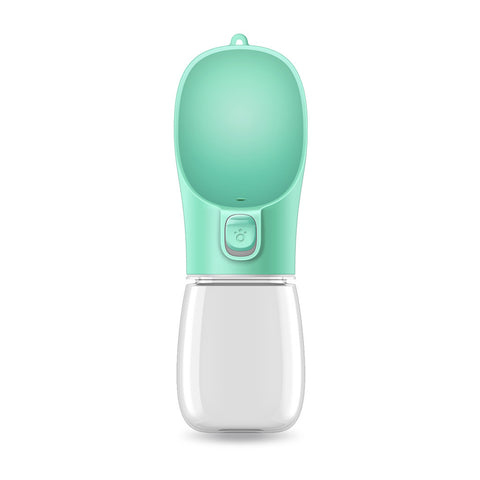 Pet portable water cup in mint green for cats, ideal for outdoor hydration and traveling.