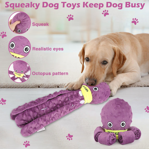 Plush Octopus Dog Snuffle Toy.