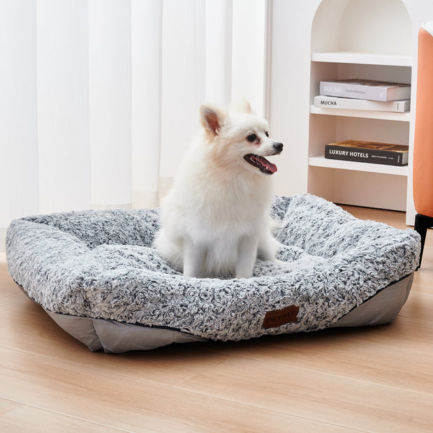 Swirl Rose Velvet Calming  Bed