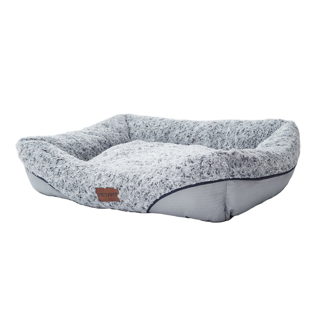Swirl Rose Velvet Calming  Bed