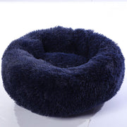 Round Plush Pet Bed for Small Dogs & Cats