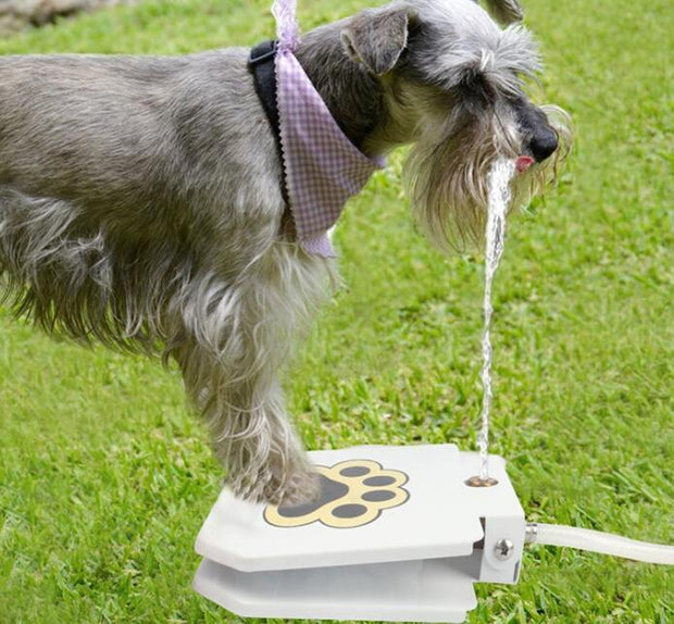 The Outdoor Dog Pet Water Fountain provides fresh water on demand. Durable, easy to use, and perfect for keeping your dog cool and hydrated outdoors.
