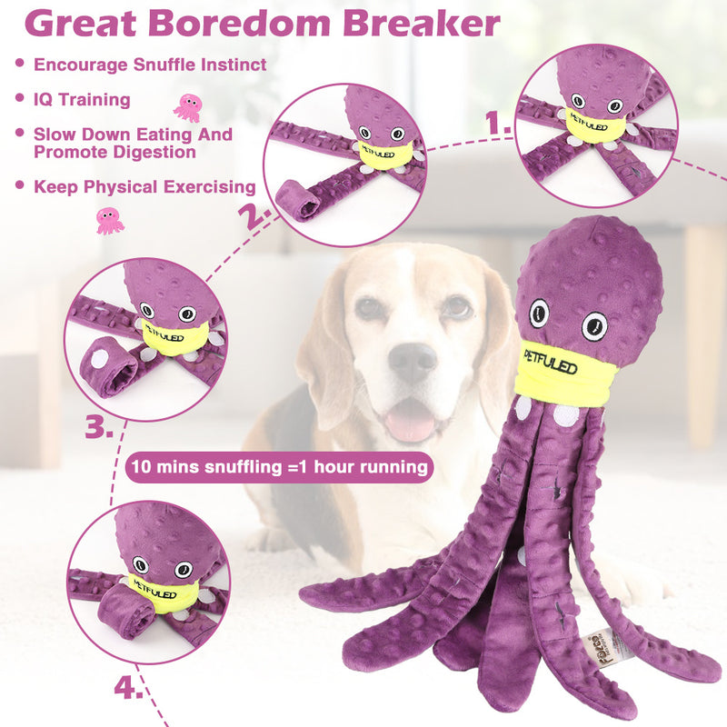 Plush Octopus Dog Snuffle Toy.