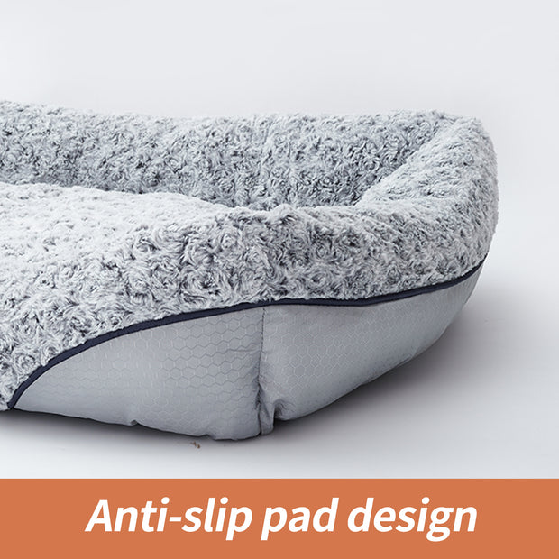 Swirl Rose Velvet Calming  Bed
