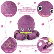 Plush Octopus Dog Snuffle Toy.