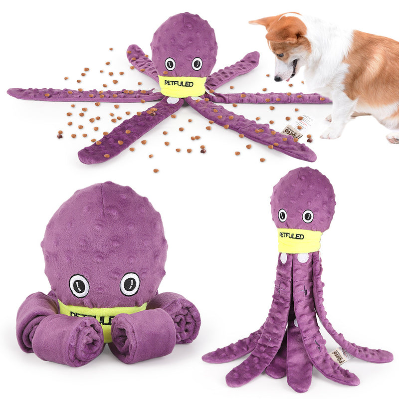 Plush Octopus Dog Snuffle Toy.