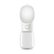 White portable water cup for pets, ideal for cat water fountains, 300ml capacity.