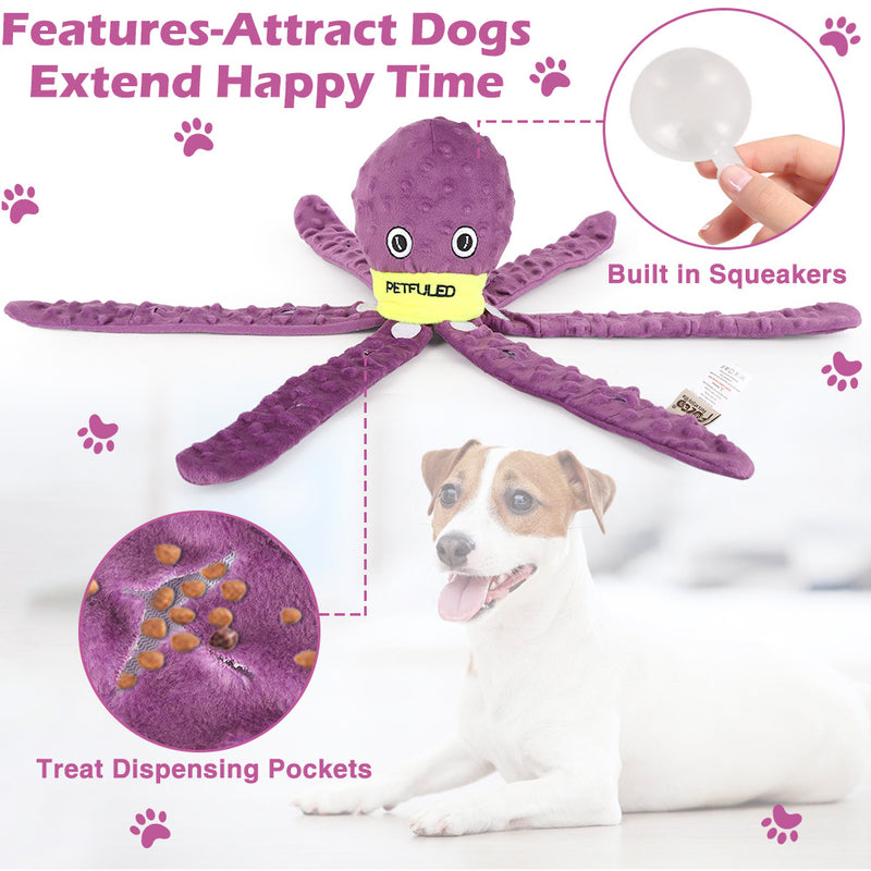 Plush Octopus Dog Snuffle Toy.